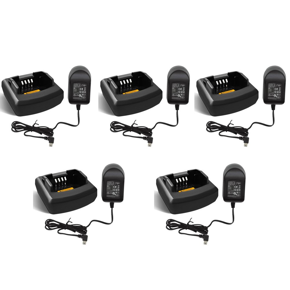 5 Pack CP110 Rapid Charger RLN6332A for Motorola RDU4100 RDM2070D RDV5100 RDU2020 RDU2080D RDV2020 RDV2080D RDM2080 RDU4160D Walkie Talkie Charger RLN6175 RLN6304