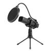 Microphone, Professional Directional Condenser USB Microphone Mic with Anti Spray and Anti Vibration Integrated Frame + Desktop Small Tripod for Computers, Mobile Phones view 1