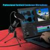 Microphone, Professional Directional Condenser USB Microphone Mic with Anti Spray and Anti Vibration Integrated Frame + Desktop Small Tripod for Computers, Mobile Phones view 3