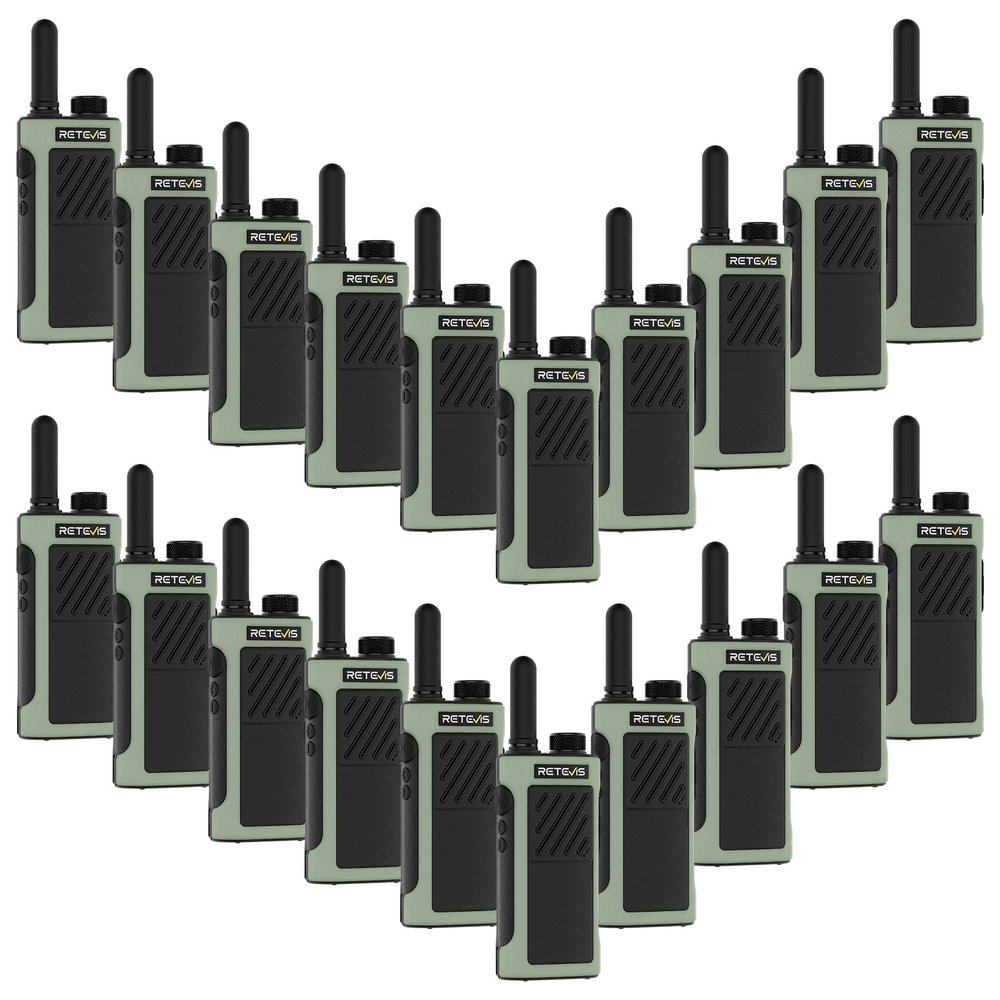 Retevis RB66P Fast Charging 2 Way Radio, Commercial Walkie Talkies,1500mAh Battery,USB-C Charging,Two Way Radio Long Range for School Nursing Home (20 Pack)