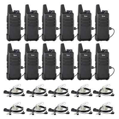 12 Pack TIDRADIO TD-M8s 2 Way Radio Walkie Talkies Rechargeable Two Way Radio with Earpiece Walkie Talkies for Adults School Church Restaurant Business Office
