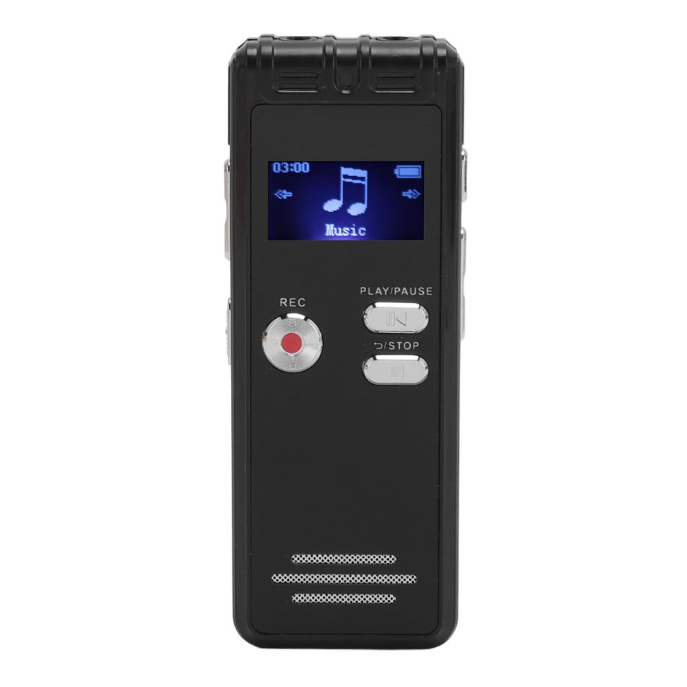 Dioche Digital Voicerecorder, HD 3072 KBPS Reduction Mp3-recorder 4552 Hours of Working Time USB Rechargeable with Display for Lectures Discussions (16GB)