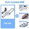 3-Port USB C 3.0 Hub Splitter with USB A Adapter, SD/TF OTG Card Reader, Portable 5 in 1 Multi Ports USB Expander for PC, Laptop, MacBook, Xbox, Flash Drive, HDD, Console,Camera view 3