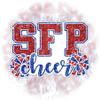 Custom Cheerleader High School Letters and Pom Poms Sticker Personalized Cheer Glitter Waterproof Vinyl Stickers for Hard Hat Laptop Water Bottle Phone Case Car view 1