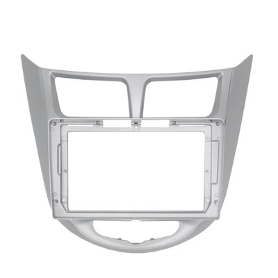 Carbon Fiber Car Center Console Air Vent Condition 9" Car Radio Fascia/Fit For HYUNDAI I-25/Accent/Solaris/Verna Dodge Attitude Video Audio Player Install Dash Panel Frame Mount Kit Car Stereo Dash R