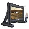 18 Feet Inflatable Projector Screen Outside Blow Up Movie Screen- Includes Inflation Fan, Tie-Downs and Storage Bag- Great for Outdoor Party Backyard Pool Fun view 1
