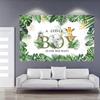 15x8ft Jungle Safari Baby Shower Backdrop for Boy Jungle Greenery Animals Baby Shower Decorations Photo Backdrop Banner Safari Boy's Wild Party Supplies Photo Props Baby Shower Photoshoot Banner view 4