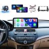 [4G Internet + 5GHz WiFi] 8 Core 2+32G Car Radio for Honda Accord 8th 2008-2013, 12.3-Inch Touch Screen for Accord with Carplay Bluetooth 5.0, DSP/32EQ, AM/FM/RDS, 1920 * 720 Resolution view 1