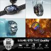 BRUBOSES Smart Watch for Men Military Answer/Make Call 2.01 Display 170+ Sports Modes Fitness Smart Watch IP68 Waterproof 30 Days Standby Smartwatch for Android iOS Silver (2 Straps) view 2