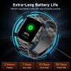 BRUBOSES Smart Watch for Men Military Answer/Make Call 2.01 Display 170+ Sports Modes Fitness Smart Watch IP68 Waterproof 30 Days Standby Smartwatch for Android iOS Silver (2 Straps) view 4