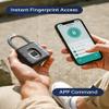 NexusLab Smart Fingerprint Padlock, Locker Lock, Gym Lock with TUYA App Control, IP67 Waterproof, 10 Fingerprints, Stainless Steel Shackle for School Locker, Fence, Gym Locker & Outdoor Gatres view 3