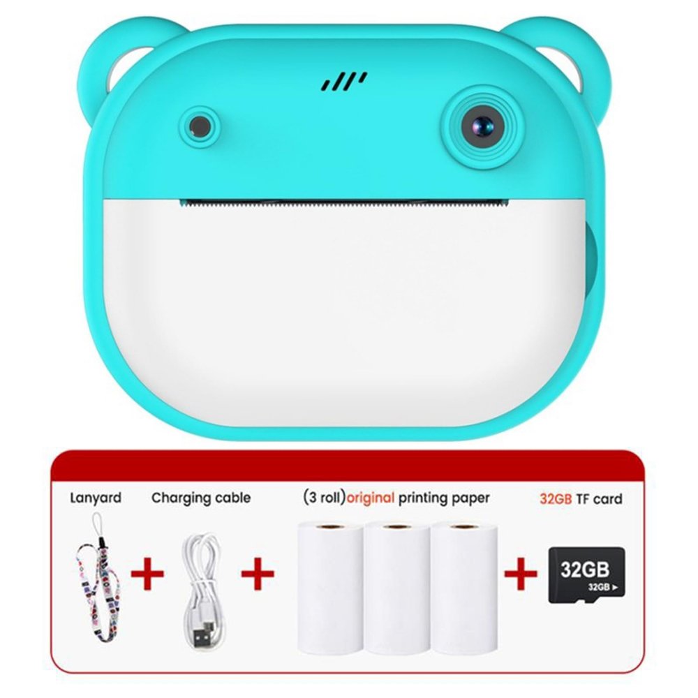 Adrosstoller Digital Camera for Kid Upgraded 1080P Selfie Kid Camera for Girls Boys Gifts Photo Selfie Camera with Print Paper