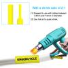 GREENCYCLE 30 Pack Compatible for Brother P-Touch Hse631 Hse-631 Hs-631 Hs631 Heat Shrink Tube Label Tape Hse 11.7mm 0.46" Black on Yellow Label Tape for PTE300 PTE500 PTP750WVP Printer view 2