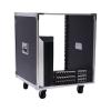 12U Portable Rolling Network Rack, Rolling Server Cabinet Rack with Built-in Handles & Swivel Caster Wheels Open Frame Audio Studio Video Telecom Equipment Rack 220lbs Capacity Black view 1