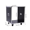 12U Portable Rolling Network Rack, Rolling Server Cabinet Rack with Built-in Handles & Swivel Caster Wheels Open Frame Audio Studio Video Telecom Equipment Rack 220lbs Capacity Black view 2