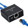 1PCS 1000Mbps High Speed 1 to 2 LAN Ethernet Splitter Gigabit Internet Splitter with USB Power Cable for 5 5e 6 7 8 Cable view 2