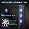 darkFlash DS900 ATX Full View Dual Tempered Glass PC Case + PMT850 Fully Modular ATX Power Supply(Black) view 4