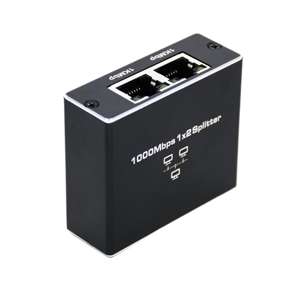 Rj45 LAN Splitter 1000Mbps 1 to 2 Gigabit Ethernet Adapter Internet Network Cable Extender Rj45 Connector for PC TV Box Router