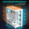 darkFlash DS900 ATX Full View Dual Tempered Glass PC Case + PMT850 Fully Modular ATX Power Supply(White) view 3