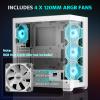 darkFlash DS900 ATX Full View Dual Tempered Glass PC Case + PMT850 Fully Modular ATX Power Supply(White) view 4