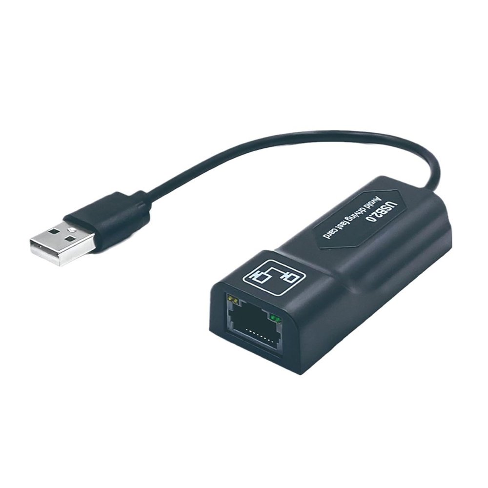 VMXYONV USB2.0 to RJ45 Network Cable OTG Cable Adapter 100Mbps Wired Network Card External Network Card with LED Indicator(Adapter)