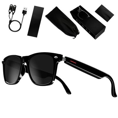 Smart Glasses Listenable Songs, Wireless Headphone SunglassesShades for Women & Men, 3in1 Smart Sunglasses that Play Music (Full Frame Sun Lens)