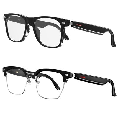 Smart Glasses Listenable Songs, Wireless Headphone SunglassesShades for Women & Men, 3in1 Smart Sunglasses that Play Music (Full + Half Frame Clear Lens)