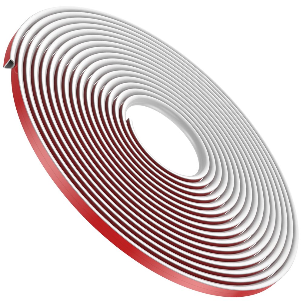 Wall Cord Hider, Self-Adhesive Wire Cover Raceway for Walls, White Wire Cover Raceway, Flexible PVC Material Hiding Wall Mount TV Powers Cords in Home Office, W0.59 H0.39in (26Ft)