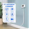 Wall Cord Hider, Self-Adhesive Wire Cover Raceway for Walls, White Wire Cover Raceway, Flexible PVC Material Hiding Wall Mount TV Powers Cords in Home Office, W0.59 H0.39in (26Ft) view 2