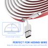 Wall Cord Hider, Self-Adhesive Wire Cover Raceway for Walls, White Wire Cover Raceway, Flexible PVC Material Hiding Wall Mount TV Powers Cords in Home Office, W0.59 H0.39in (26Ft) view 3