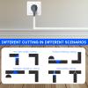 Wall Cord Hider, Self-Adhesive Wire Cover Raceway for Walls, White Wire Cover Raceway, Flexible PVC Material Hiding Wall Mount TV Powers Cords in Home Office, W0.59 H0.39in (26Ft) view 4