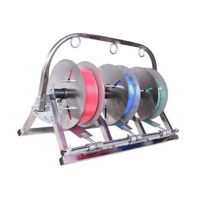 BXKCFYBSQ Foldable Wire Spool Rack,Wiring Spool Dispenser,Bulk Cable Holder,Heavy Duty Spool Storage Holder,for Electrical Industrial Use,220lbs Capacity(59x30x40cm)