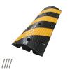 LYUCAYHQ Rubber Speed Bumps 1 Pack, 11000lbs Heavy Duty Driveway Ramps, 2.4" Rise Height Cable Protector for Garage for Low Cars, Wheelchairs, 39 * 12 * 2 in view 1