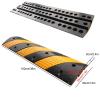 LYUCAYHQ Rubber Speed Bumps 1 Pack, 11000lbs Heavy Duty Driveway Ramps, 2.4" Rise Height Cable Protector for Garage for Low Cars, Wheelchairs, 39 * 12 * 2 in view 2