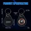 100pcs RFID Key Fobs Writable, Thin 26 Bit Proximity Key Fobs Fit for Prox Key ISO-Prox 1346 1386 1326 H10301 Format Readers, Works with The Vast Majority of Access Control Systems Black (100pcs) view 2