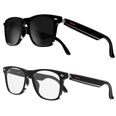 Smart Glasses Listenable Songs, Wireless Headphone SunglassesShades for Women & Men, 3in1 Smart Sunglasses that Play Music (Full Frame Sun + Clear Lens)