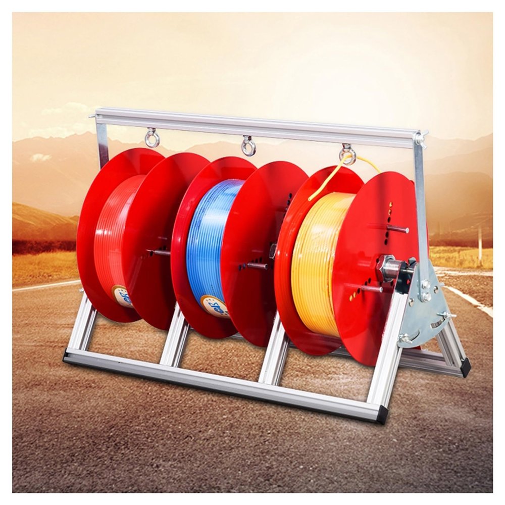 BXKCFYBSQ Foldable Wire Spool Rack,Spool Cable Dispenser,Multi-Spool Wire Rack Dispenser,for Electrical Industrial Use,220lbs Capacity
