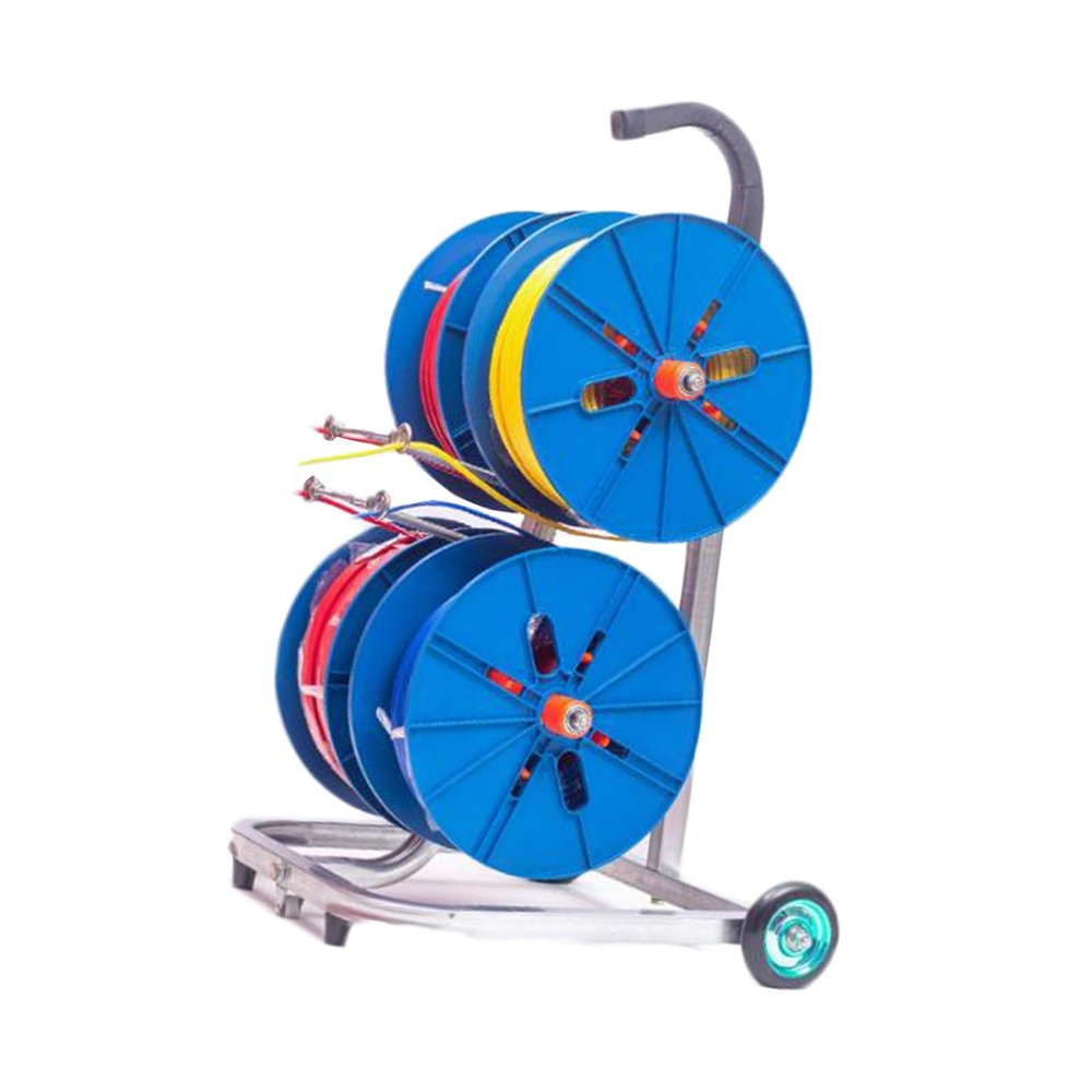 Wire Spool Rack with Wheel,Spool Cable Dispenser,Multi-Spool Wire Rack Dispenser,Heavy Duty Spool Storage Holder,for Electrical Industrial Use,330lbs Capacity(81x45x45cm)