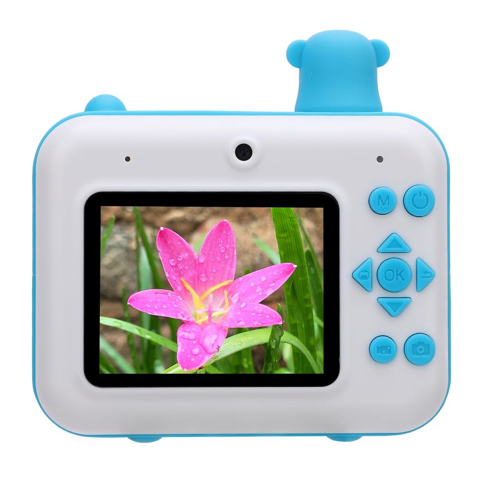 Kids Camera Instant Print, 1080P 8MP Front and Rear Shoot Multifunctional Thermal Camera MP3 Player, Christmas Birthday for Kids Age 3-12 HD Camera for Kids with Printing Paper