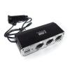 NIHUIFA Versatile 3 Way Car Socket Adapter Splitter with USB Charging Port Extension Replacement 12V/24V Triple view 1