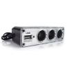NIHUIFA Versatile 3 Way Car Socket Adapter Splitter with USB Charging Port Extension Replacement 12V/24V Triple view 3