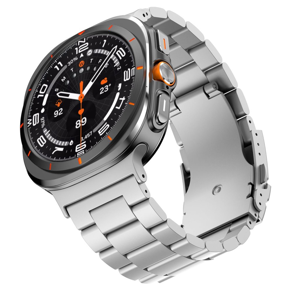 AISPORTS Compatible with Samsung Galaxy Watch Ultra Band Titanium Alloy for Women Men, Adjustable Solid Metal Buckle Bracelet Sport Wristband Replacement Band for Samsung Galaxy Watch Ultra 47mm