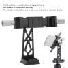 Cell Phone Holder, Adjustable Phone Holder Mount Clamp Smartphone Clip Aluminum Alloy Birdwatching Tripod Accessories with 2 Cold Shoe and 360 Degree Rotation view 4