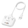 PD30W 2 Prong Power Strip with USB C, meta-ant 2 Prong to 3 Prong Outlet Adapter, Two Prong Power Strip with 3 Outlets & 4 USB(2 USB-C), 4ft Extension Cord 2 Prong Outlet, Polarized, for Old House view 1