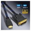 ACGTUY 4K DVI to HDMI-Compatible Cable Adapter Bi-Direction HDTV Male 24+1 DVI-D Male Converter Compatible with The X-Box HDTV DVD LCD 1m/1.5m/2m/3/5m(5m) view 2