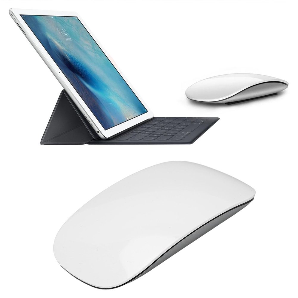 Tangxi Wire Less Bluetooth Mouse, Rechargeable Wire Less Optical Mouse, 1600 DPI Silent Slim Laptop Mouse, Ergonomic Curved Mouse for Laptop, PC, Tablet, Phone (White)