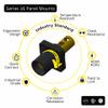 4 Position CAM Lock Panel, 400 Amp, 1 Phase 120/240V, Male, 90, Double Set Screw Connections with NEMA 3R Clear Snap-Back Covers, Series 16 CAM Connectors, Power Distribution Panel view 3