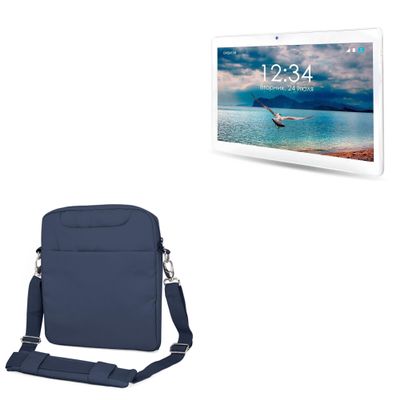 BoxWave Case Compatible with Ginzzu GT-1045 - Encompass Urban Bag, Over Shoulder Messenger Straps Handle Bag Pockets - Navy