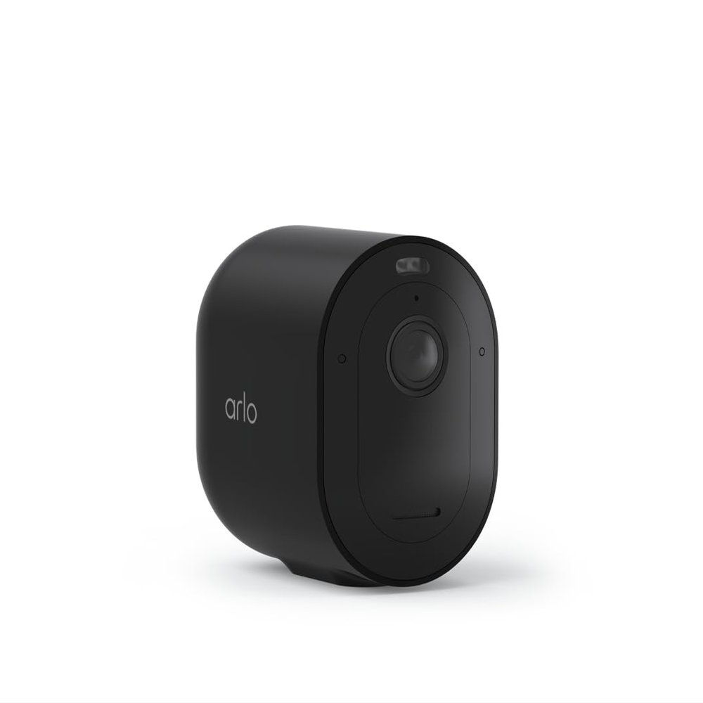 Arlo Pro 5S 2K Wireless Camera with Spotlight, Color Night Vision, Motion Detection, Dual-Band Wi-Fi, 2-Way Audio, Integrated Siren, Black, 1 Pack, VMC4060B (Renewed)