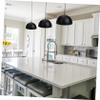 BUTIFULSIC Retro Pendant Light Shade Stylish Ceiling Lamp Cover for Modern Homes Black Half Design Durable and Easy to Install for Table Ceiling Lights view 2